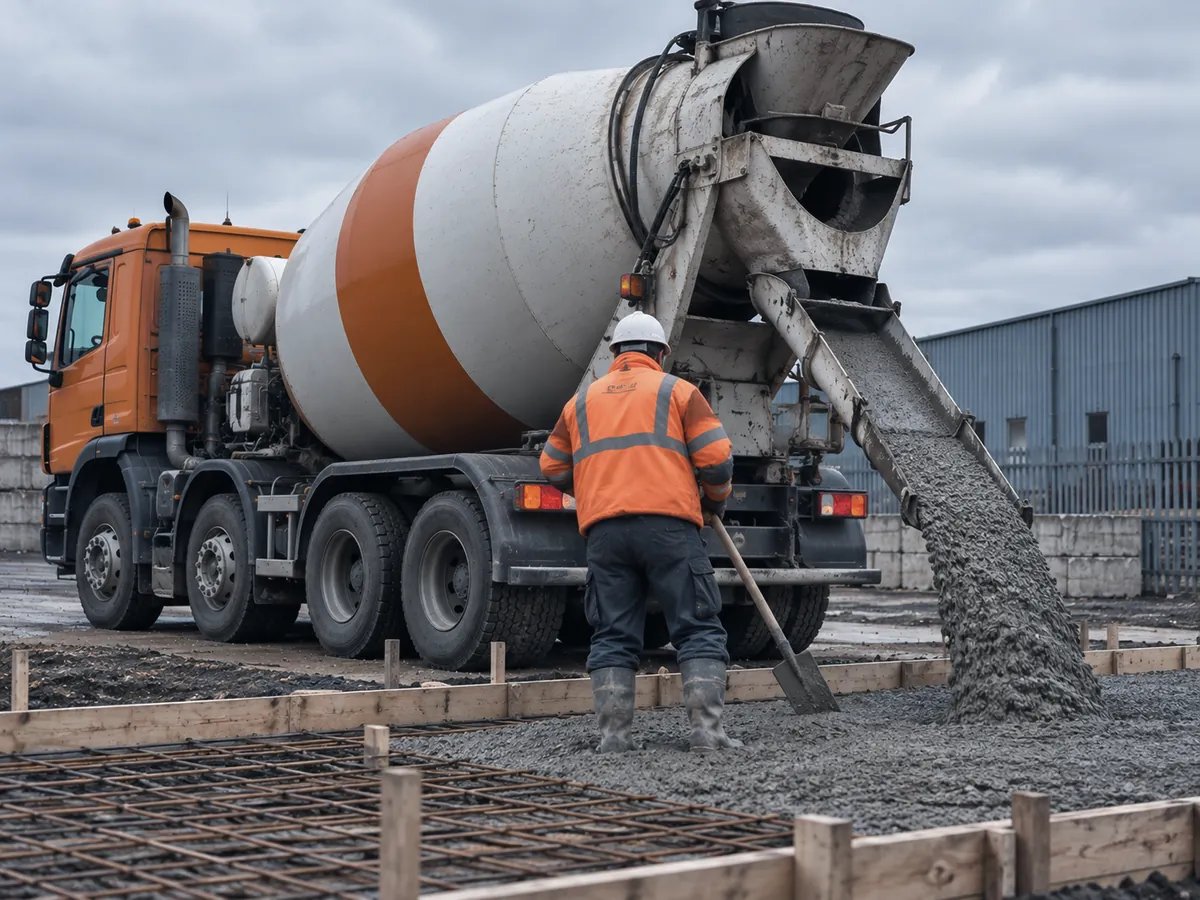 Concrete orders, volumetric metering and delivery.
